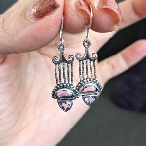 Sterling silver amethyst earrings
